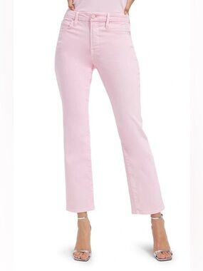 Good American Good Legs Cropped Straight Jeans in Mineral Rose Quartz